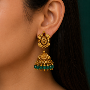 🌿 Pallavaratna Jhumkas -8.670GM