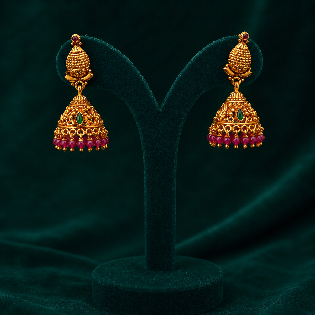 👑 Ratnakalasha Jhumkas -15.850GM
