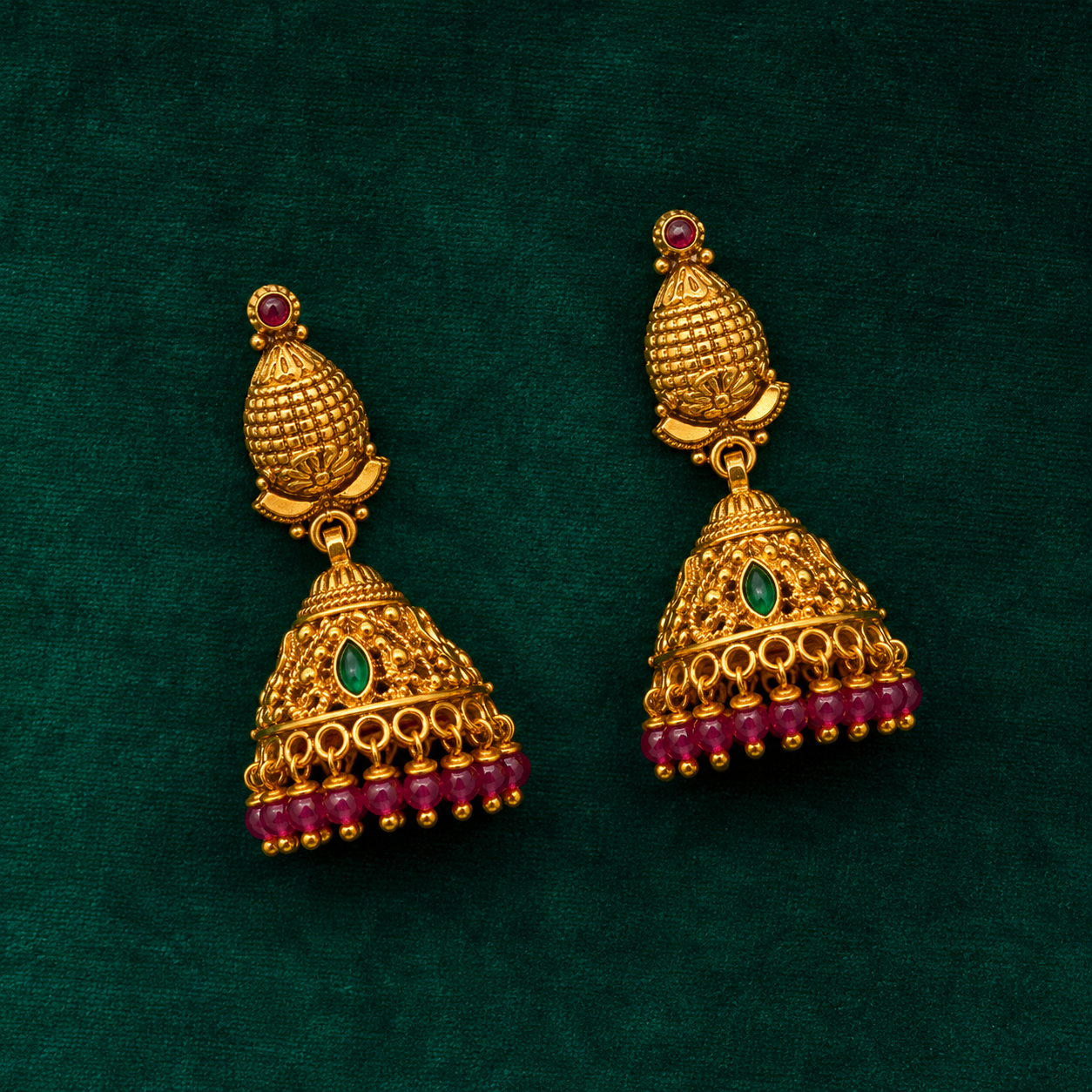 👑 Ratnakalasha Jhumkas -15.850GM