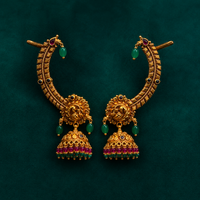 🦚 Mayurvaibhav Bridal Jhumkas -22.00GM