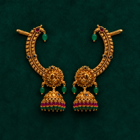 🦚 Mayurvaibhav Bridal Jhumkas -22.00GM