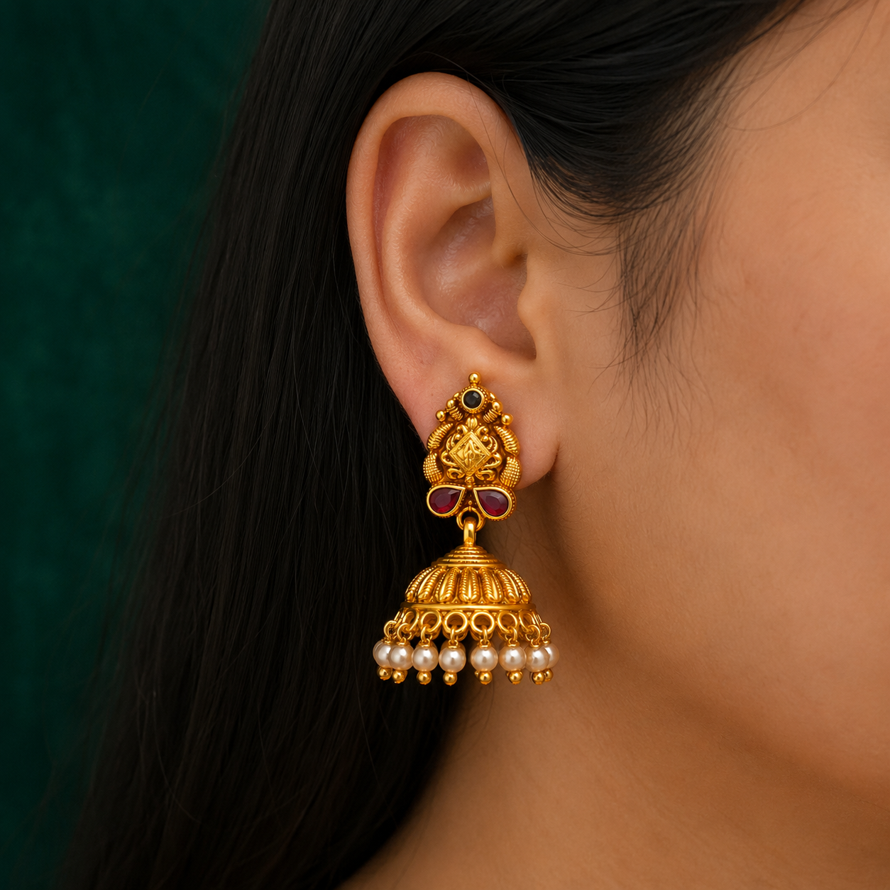 🤍 Muktaratna Jhumkas -11.910GM
