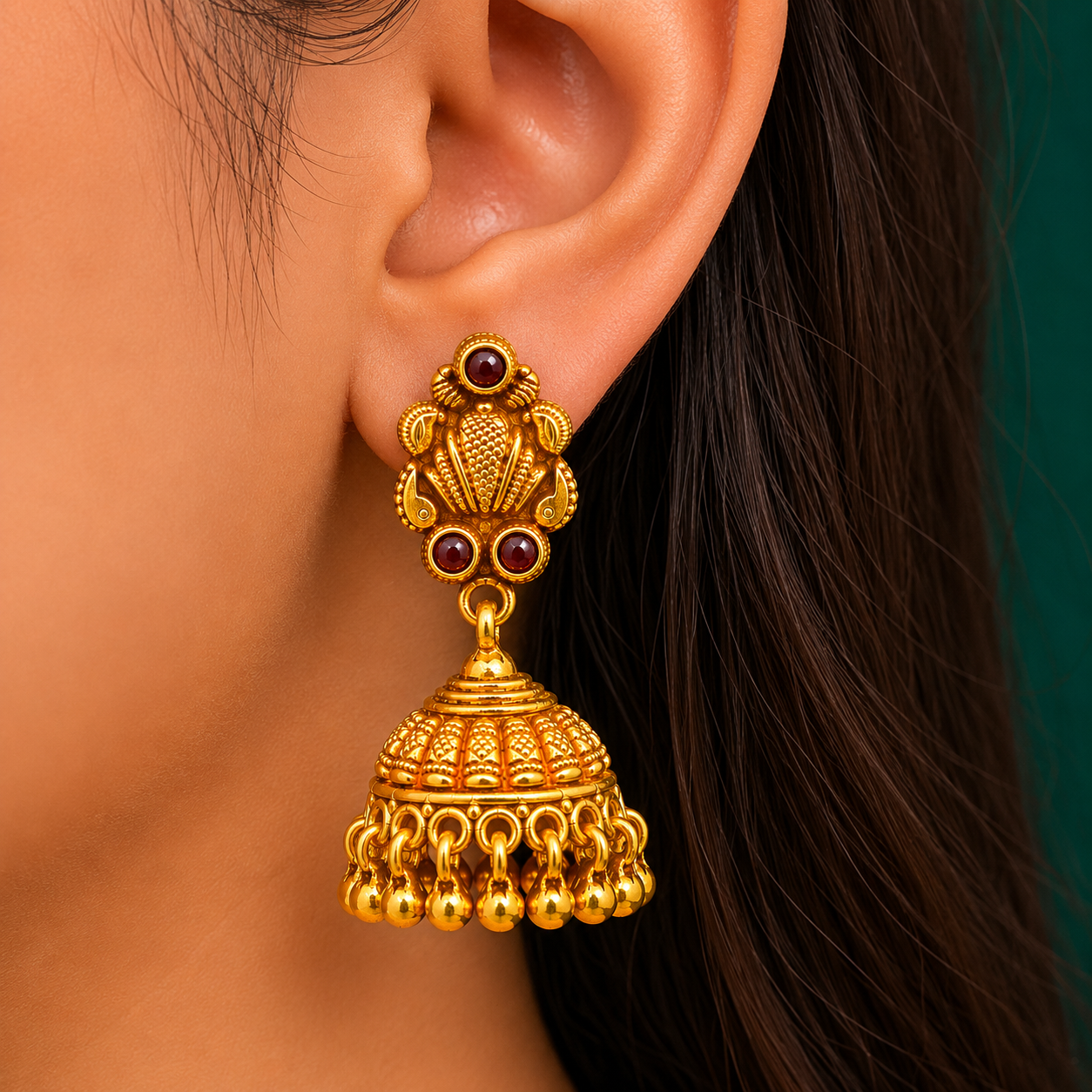 👑 Ratnaghanta Jhumkas -12.340GM