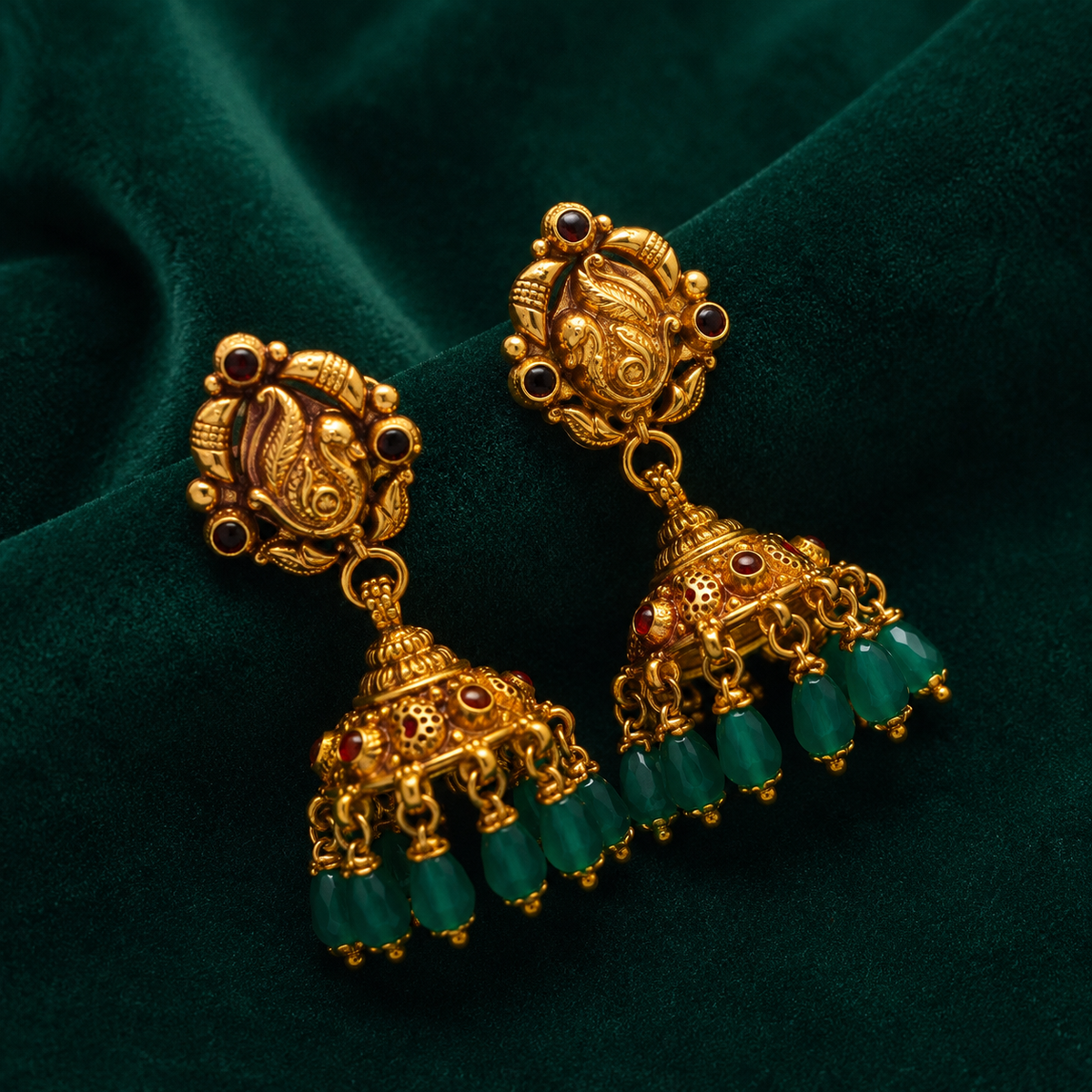 🌿 Pallavamani Jhumkas -15.350GM