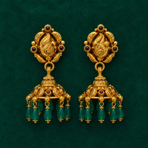 🌿 Pallavamani Jhumkas -15.350GM