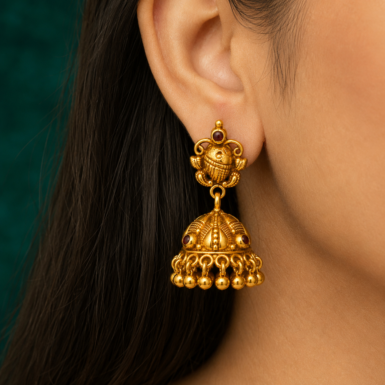 👑 Ratnakumbha Jhumkas -11.170GM