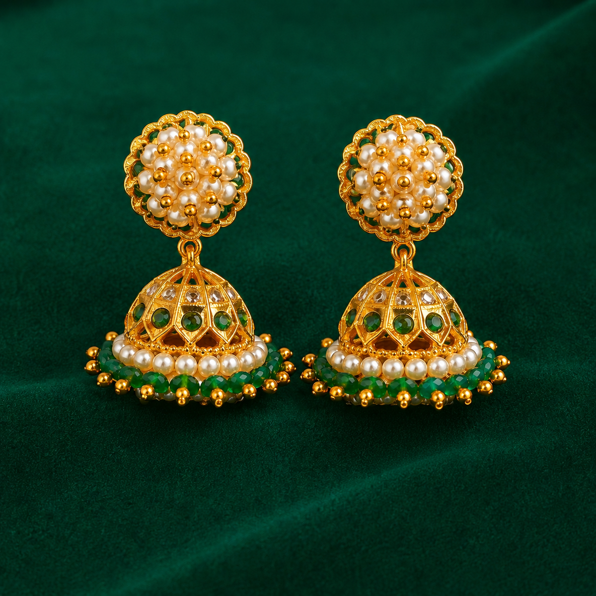 💚 Muthumayuri Jhumkas -20.170GM