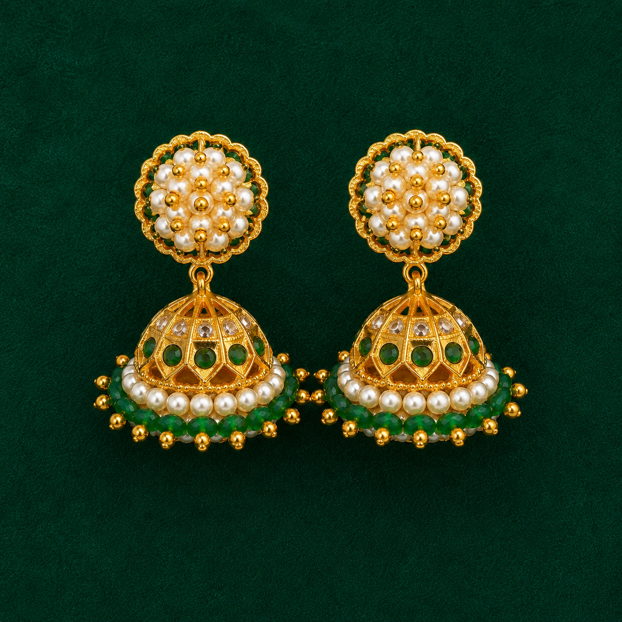 💚 Muthumayuri Jhumkas -20.170GM