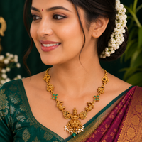 👑 Gaja Mayura Trimoorthi Necklace - 20.710GM
