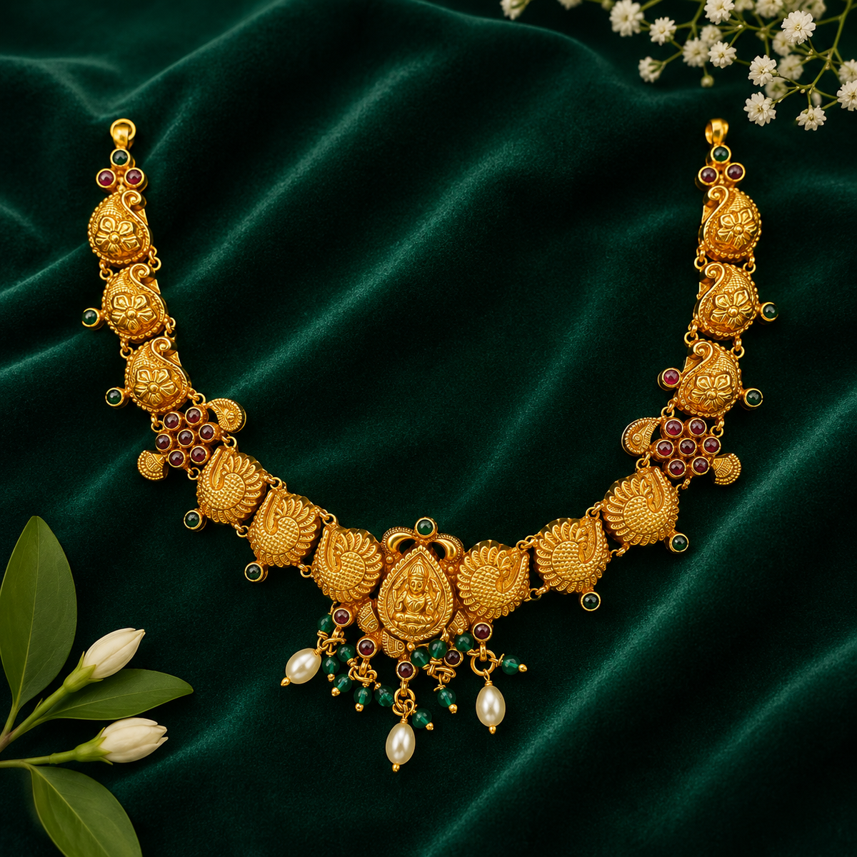 🪷 Lakshmi Hamsa Vaibhava Necklace - 14.705GM