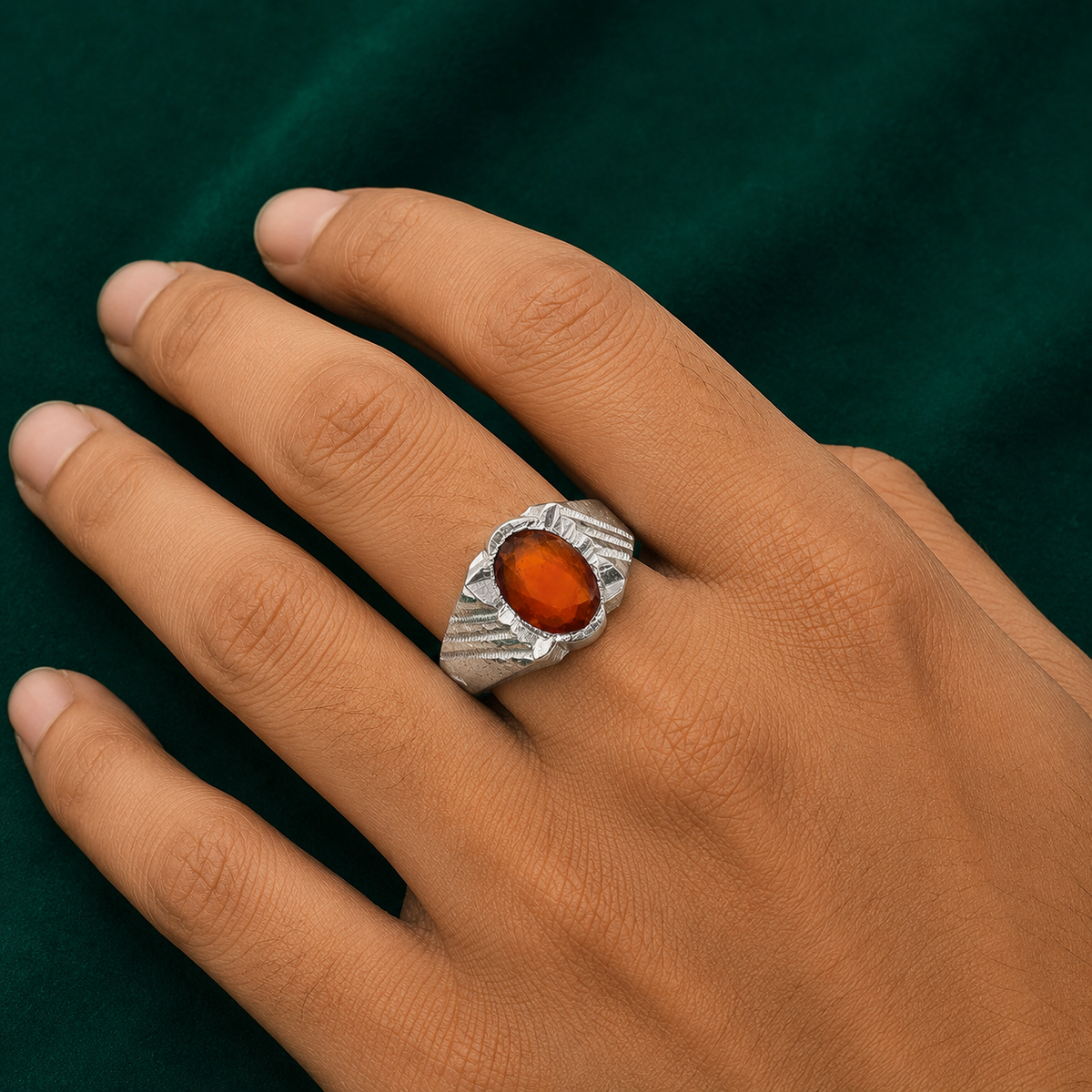 ✨ Amber Solitaire Ring - 3.450 GM