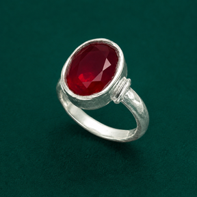 ✨ Crimson Solitaire Ring - 5.280GM