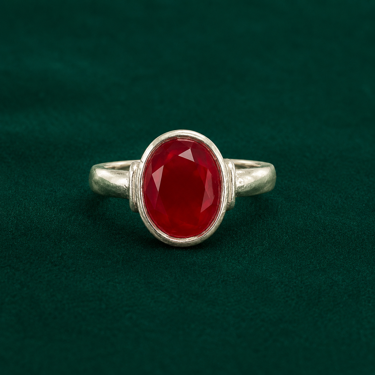 ✨ Crimson Solitaire Ring - 5.280GM