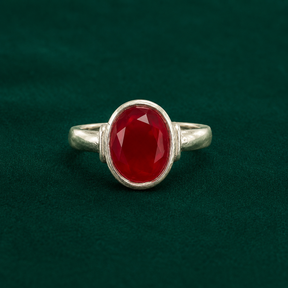✨ Crimson Solitaire Ring - 5.280GM
