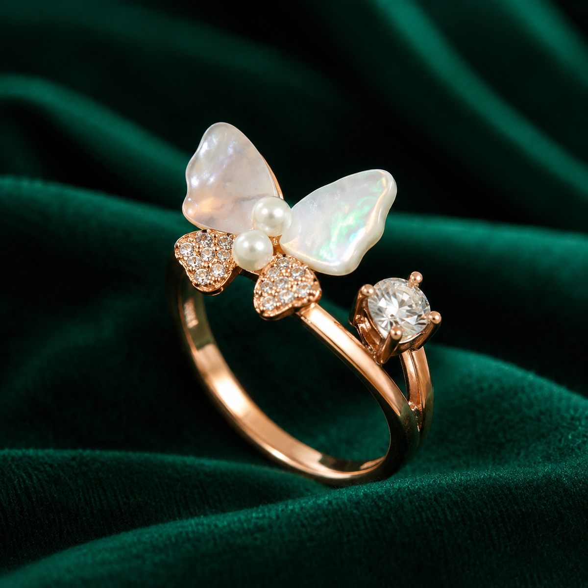 ✨ Butterfly Pearl Ring - 2.00 GM