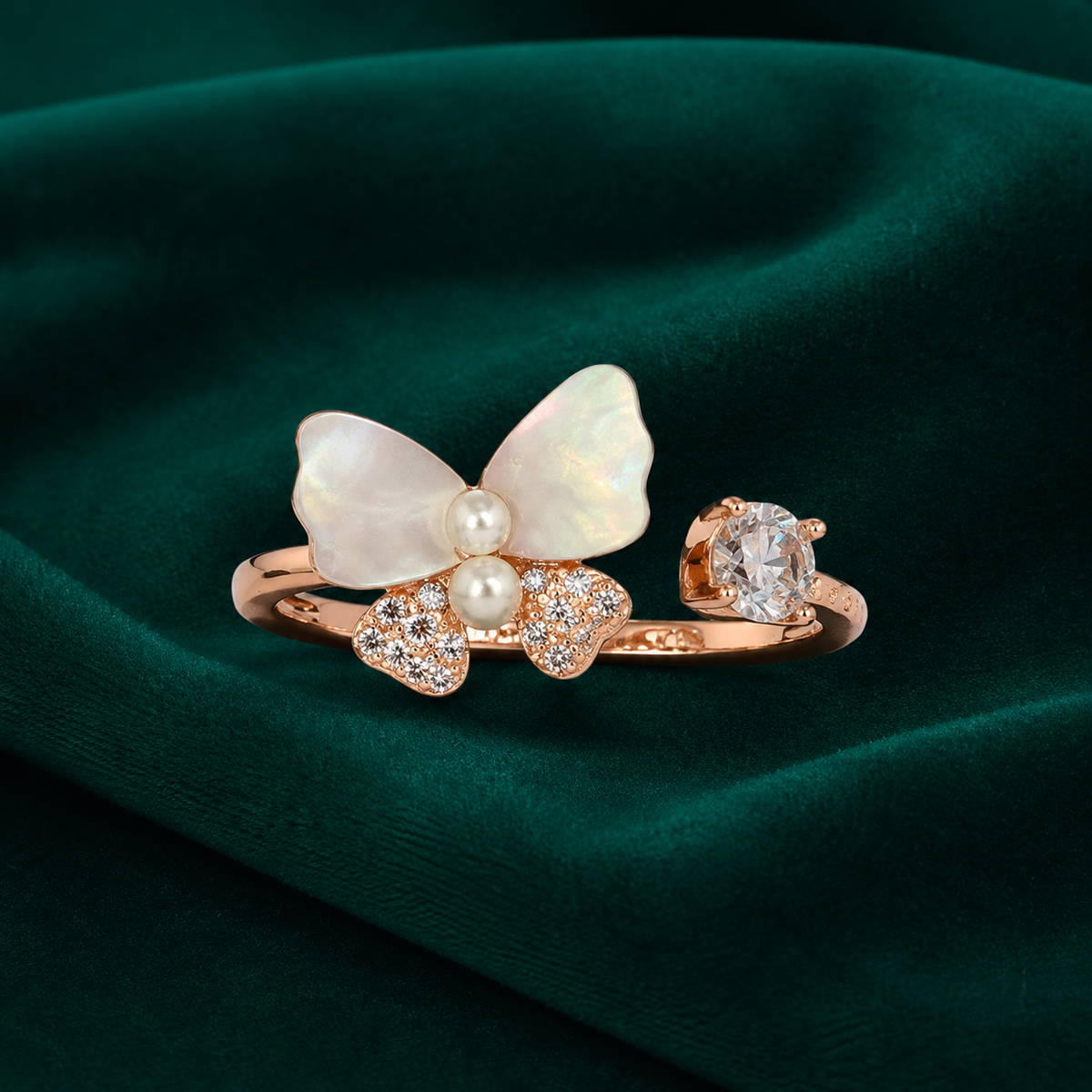 ✨ Butterfly Pearl Ring - 2.00 GM