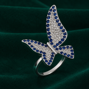 ✨ Sapphire Butterfly Ring - 3.260 GM