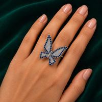 ✨ Sapphire Butterfly Ring - 3.260 GM
