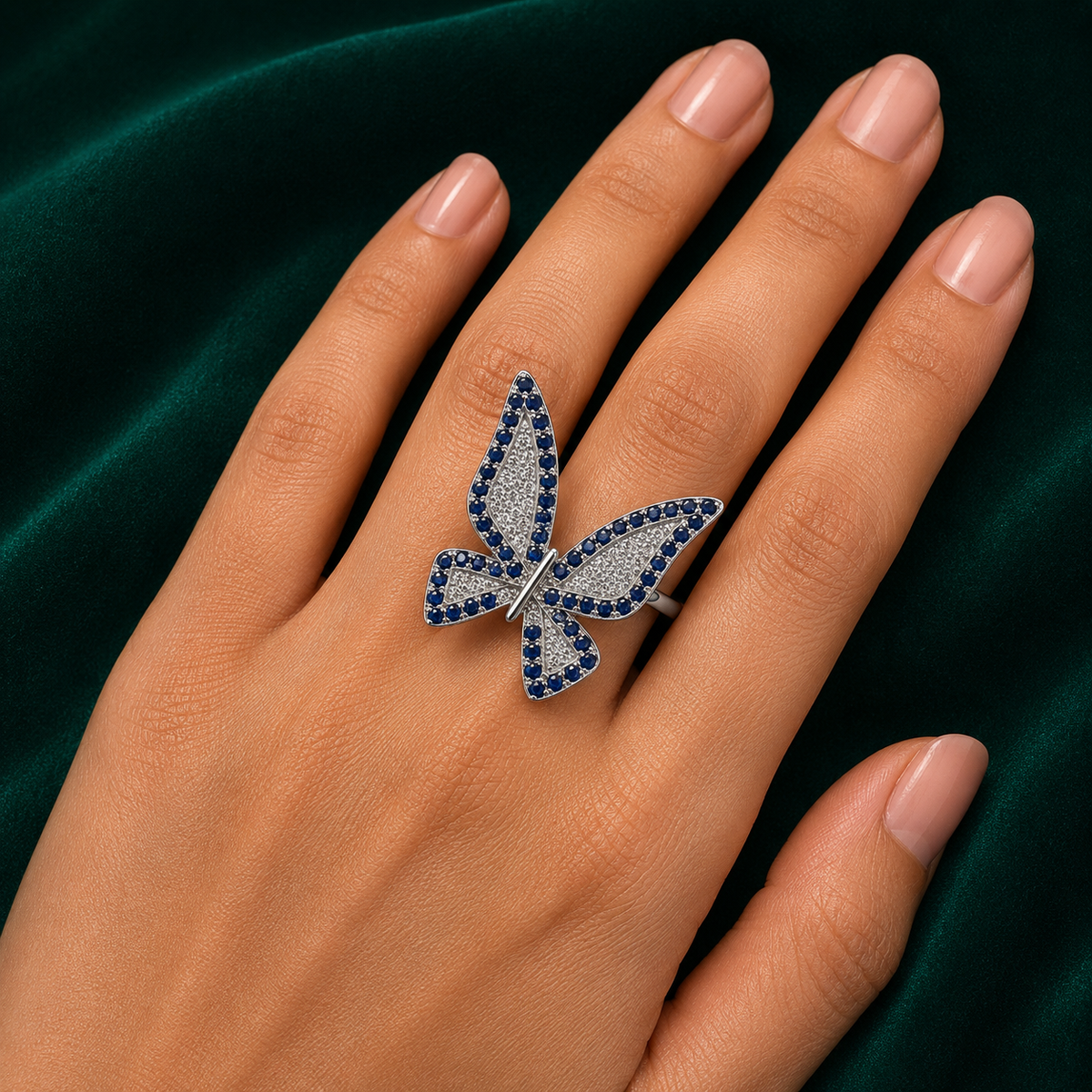 ✨ Sapphire Butterfly Ring - 3.260 GM