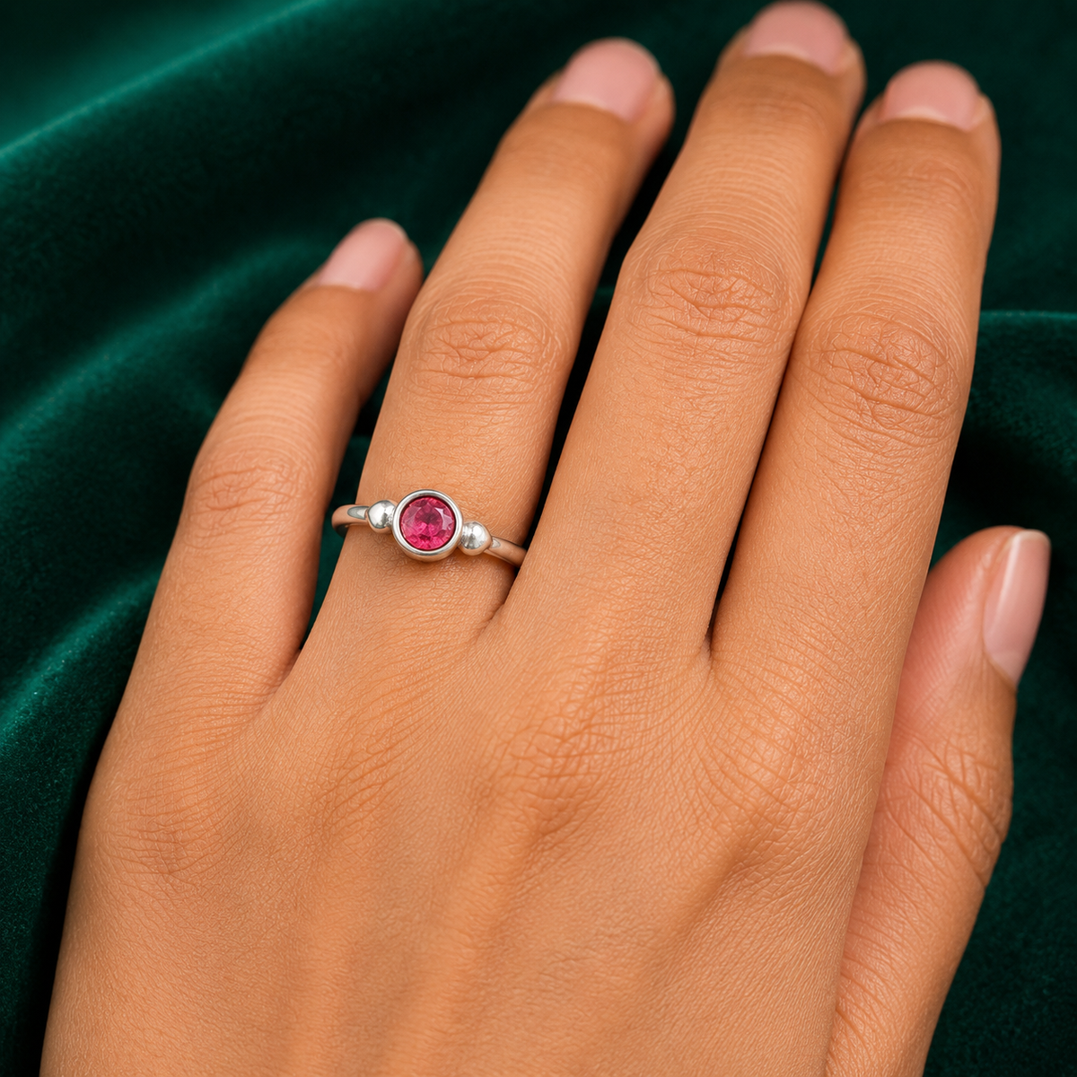 ✨ Ruby Solitaire Ring - 2.140 GM