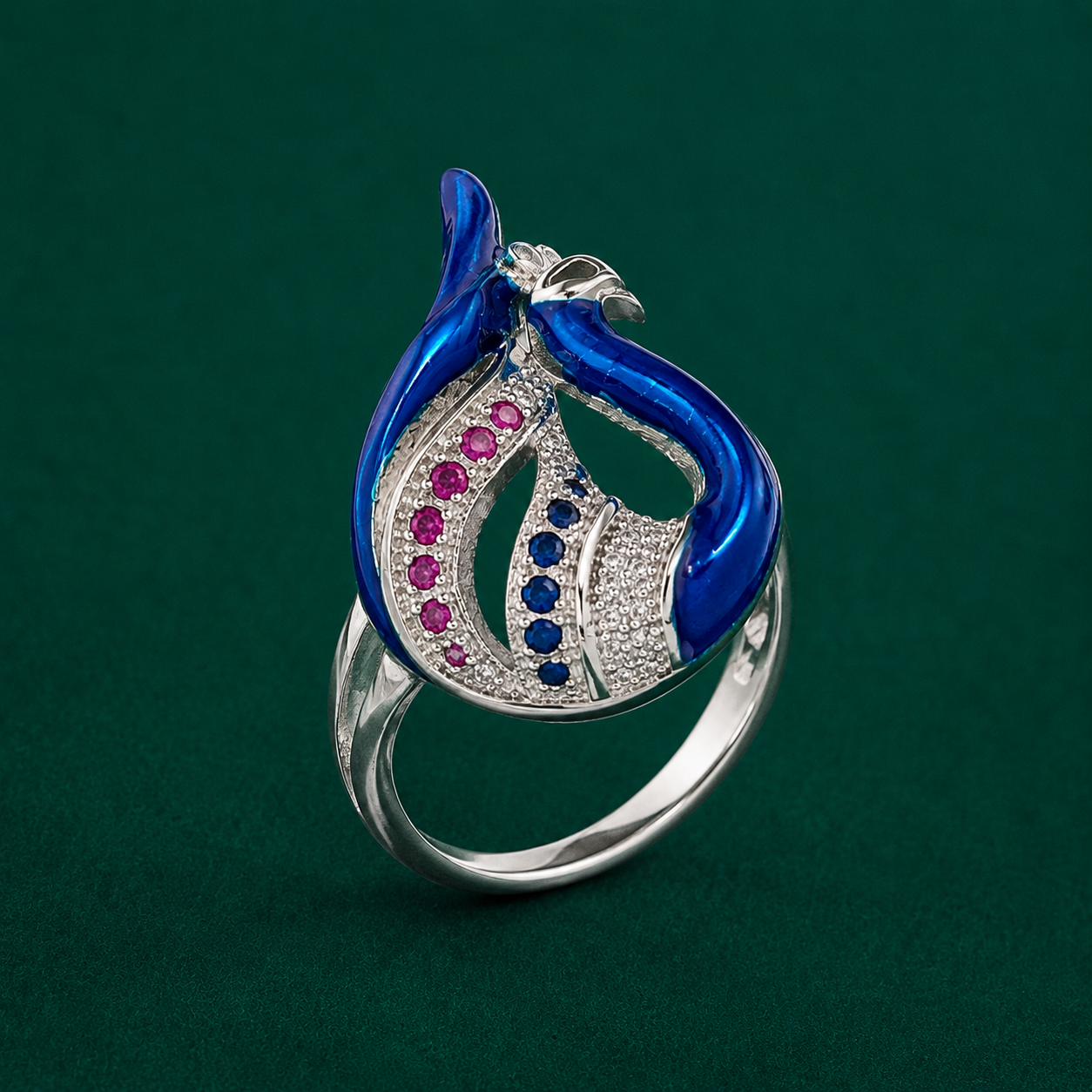 ✨ Royal Peacock Ring - 3.940 GM
