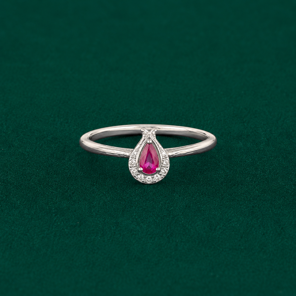 ✨ Ruby Teardrop Ring - 1.750 GM