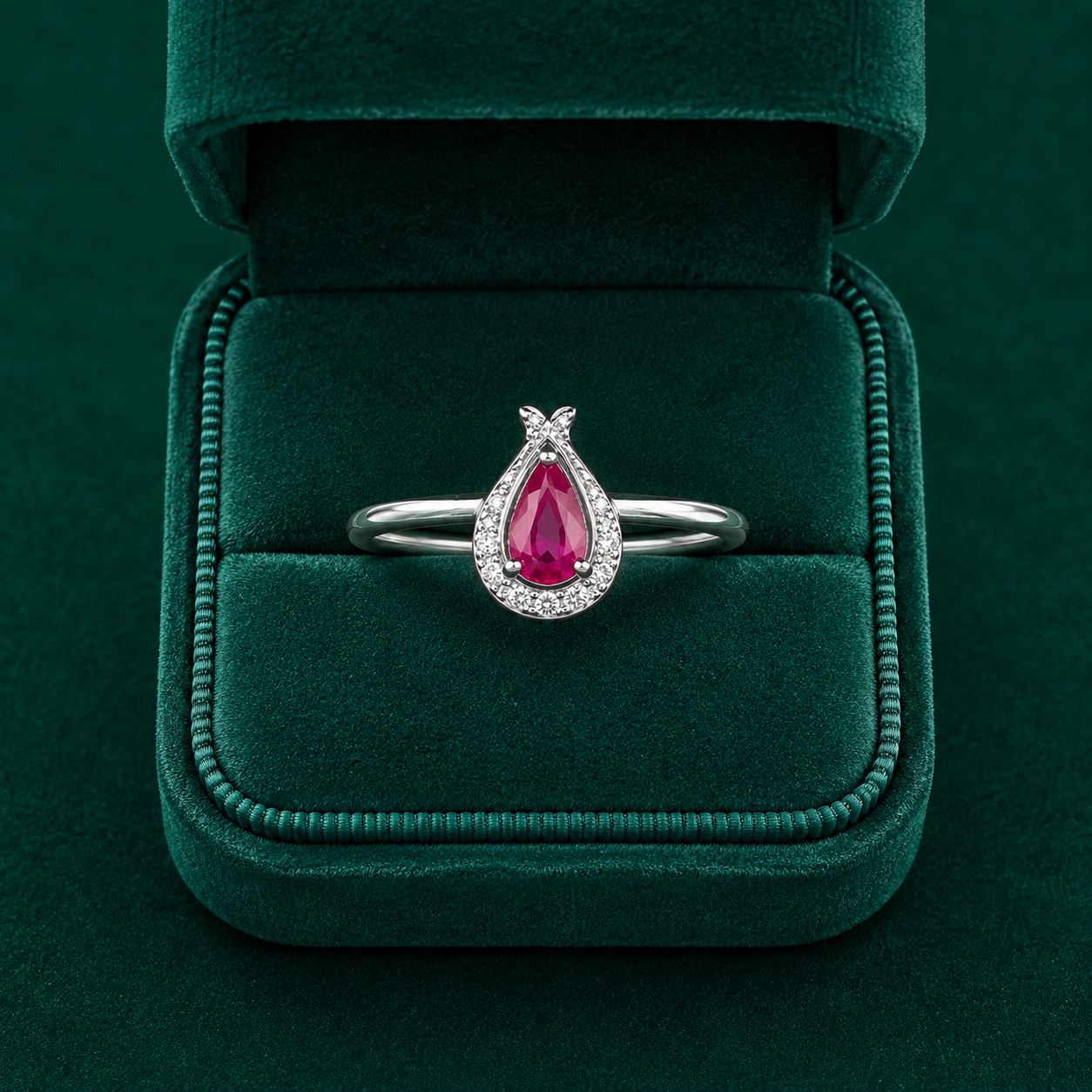 ✨ Ruby Teardrop Ring - 1.750 GM
