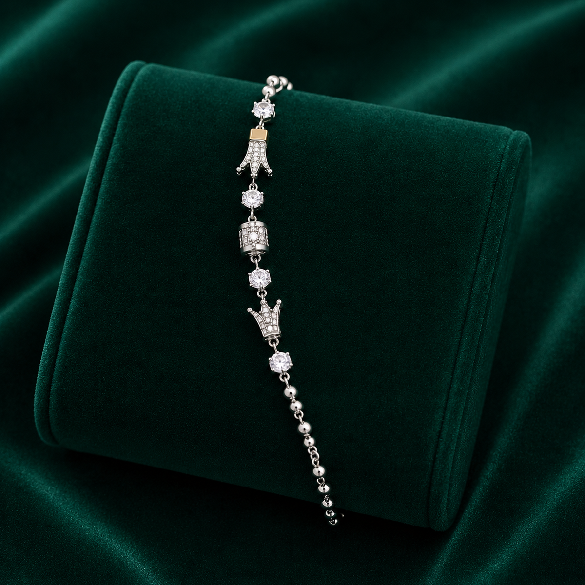 ✨ Crown Charm Bracelet -  7.760 GM