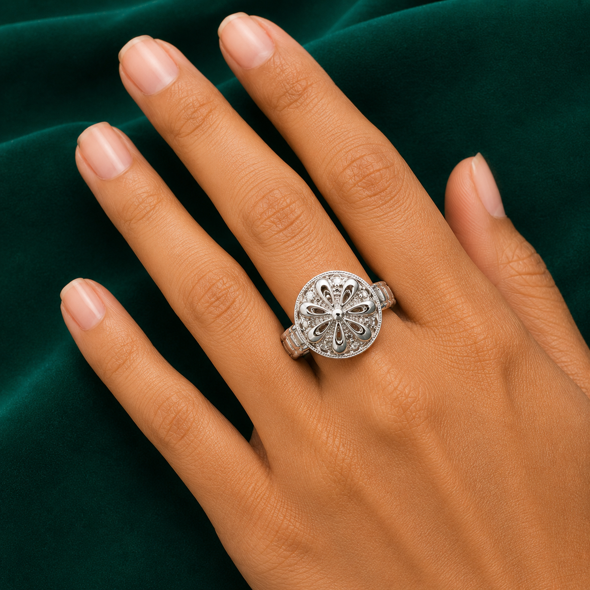 ✨ Floral Filigree Ring- 4.150 GM