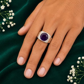 💜 Amethyst Solitaire Ring - 6.310