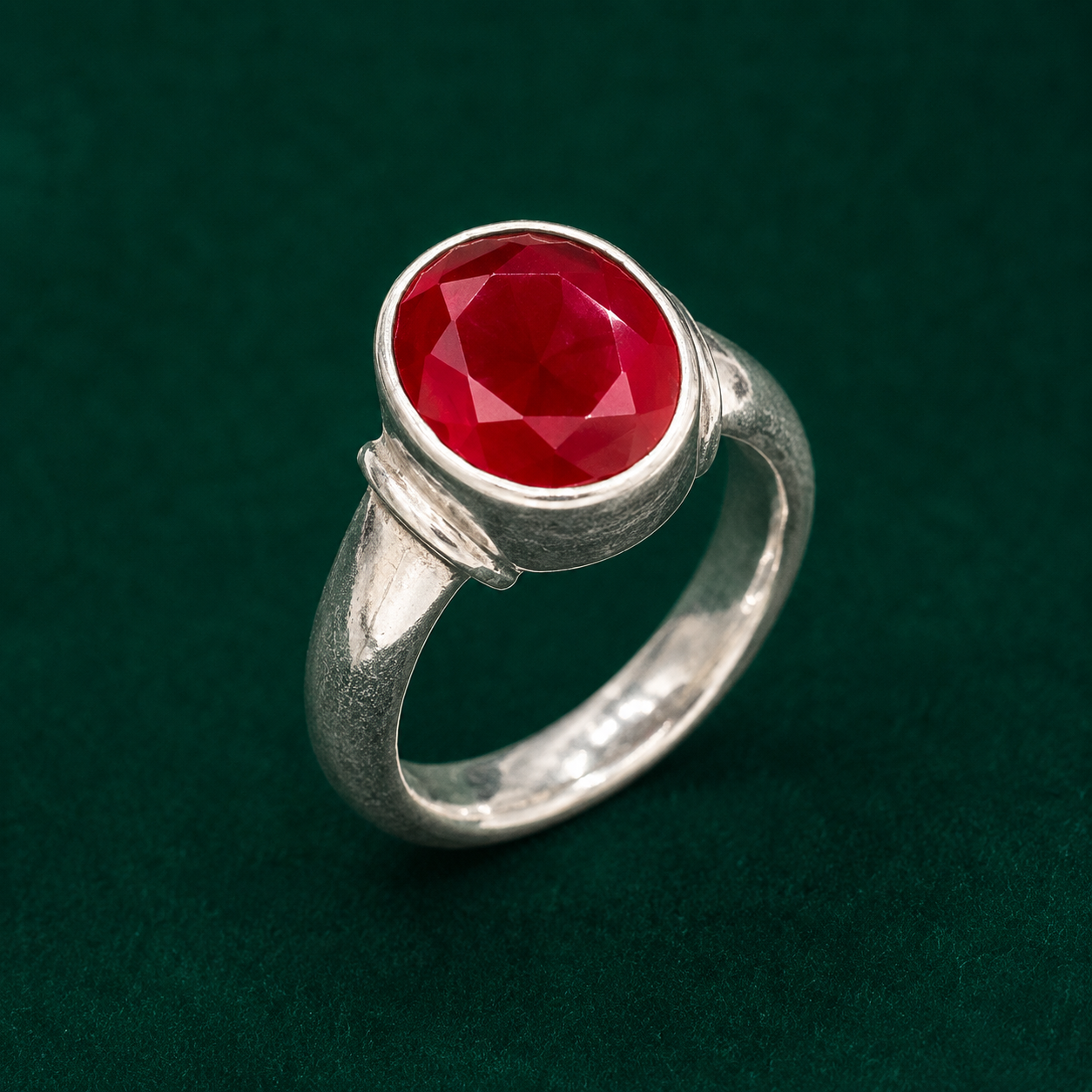 ❤️ Ruby Solitaire Ring - 5.530 GM