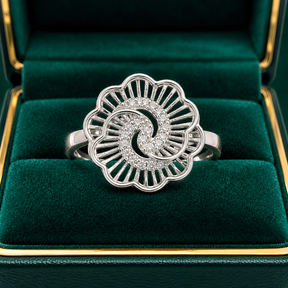 🌸 Spiral Floral Ring - 1.980 GM