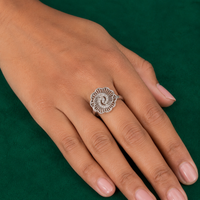 🌸 Spiral Floral Ring - 1.980 GM