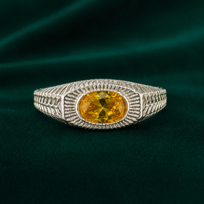 💛 Citrine Men's Ring -5.130 GM