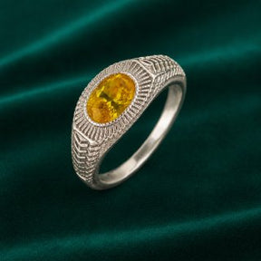 💛 Citrine Men's Ring -5.130 GM