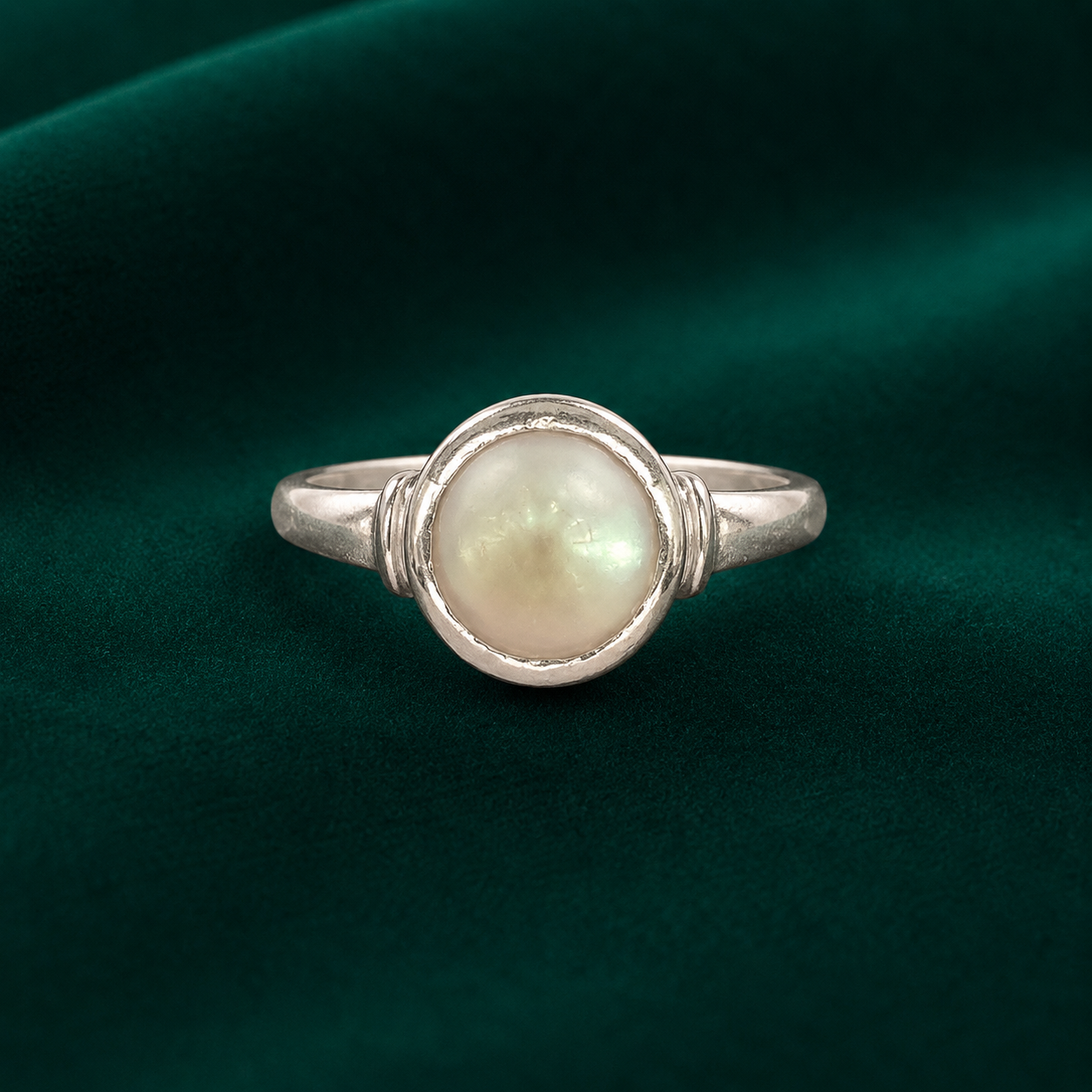 🤍 Pearl Solitaire Ring - 4.330 GM