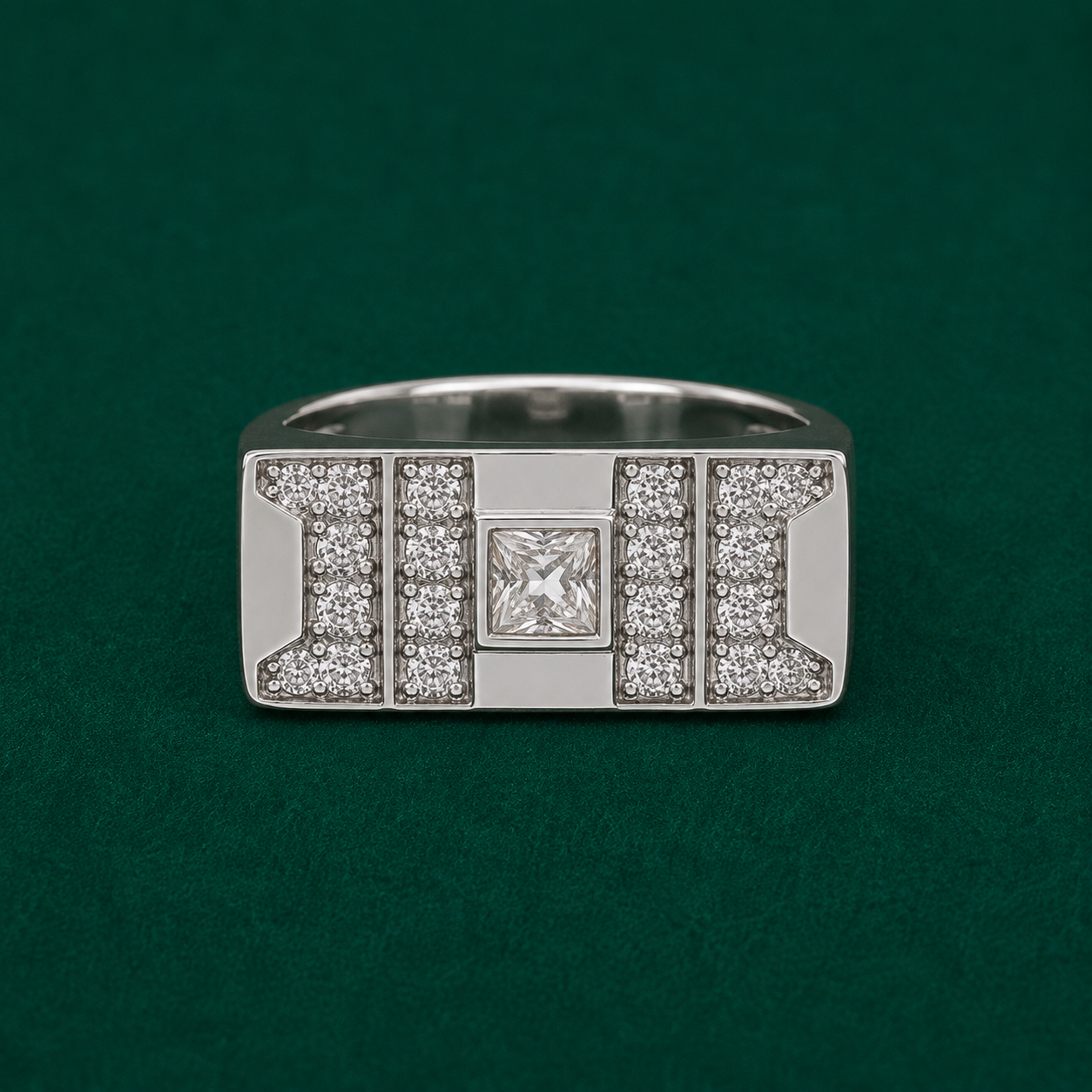 💎 Square CZ Men's Ring - 4.000 GM