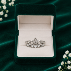 💖 Heart Crown Ring -2.840 GM