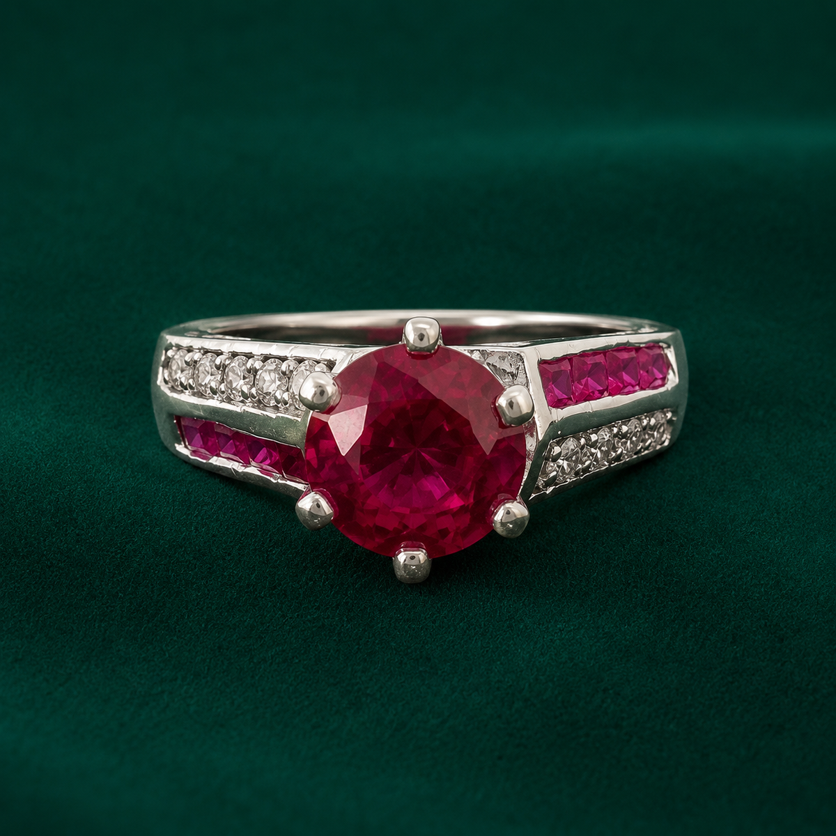 ❤️ Ruby Solitaire Ring - 4.640 GM