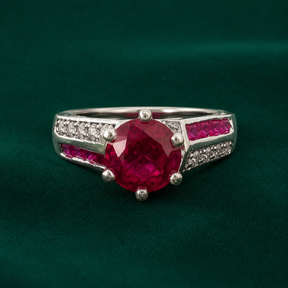❤️ Ruby Solitaire Ring - 4.640 GM