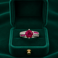❤️ Ruby Solitaire Ring - 4.640 GM