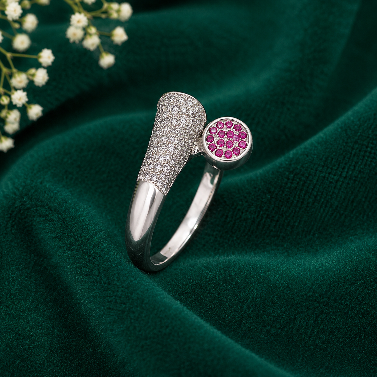 💖 Ruby Pavé Ring - 4.200 GM