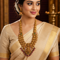 👑 Trimoorthi Mayura Lakshmi Rajavaibhava Long Hara - 95GM