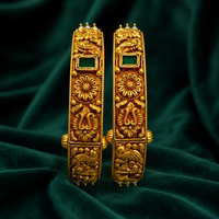 🌸 Pushpa Emerald Heritage Bangles 51.840GM