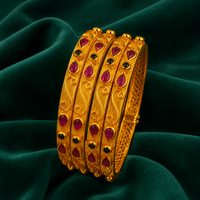 💖 Ruby Paisley Elegance Bangles 38.400GM