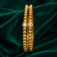 ✨ Suvarna Vajra Bead Bangles - 35.210GM