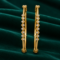 💎 Vajra Zigzag Elegance Bangles - 19.780GM