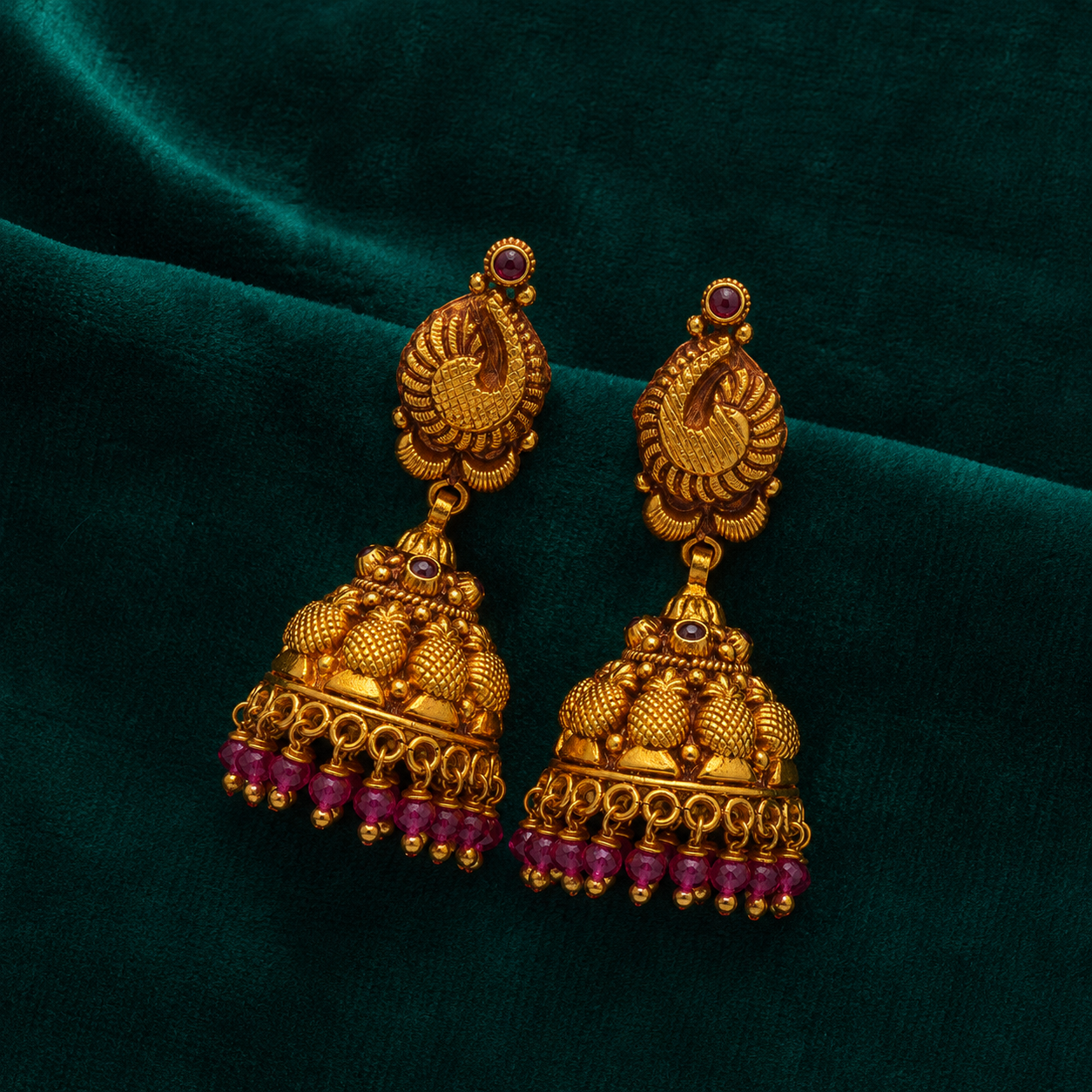 ✨ Peacock Temple Jhumki -18.423GM