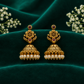 🌼 Maragathakusuma Jhumkas -8.150GM