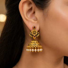 🌼 Maragathakusuma Jhumkas -8.150GM